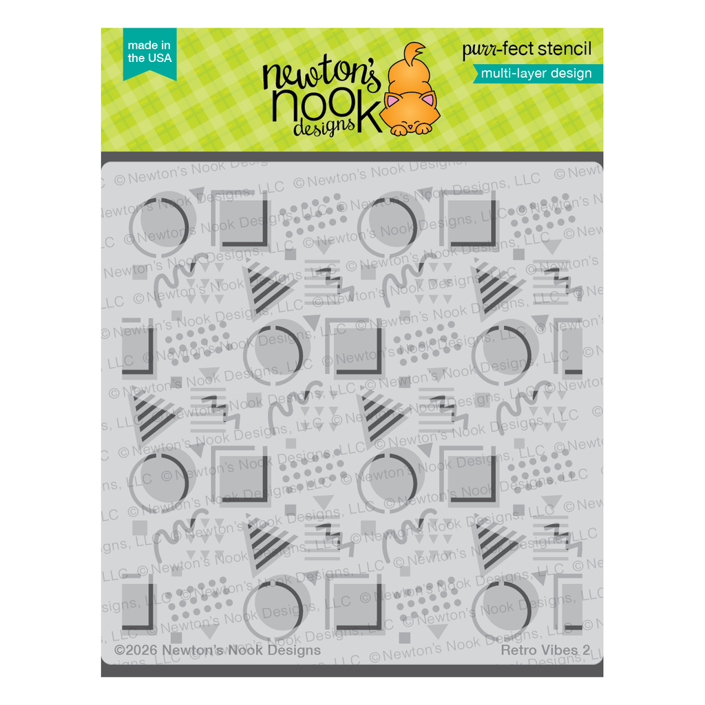 Newton's Nook Designs Retro Vibes Stencils nn2603t02