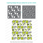 Newton's Nook Designs Retro Vibes Stencils nn2603t02 detail
