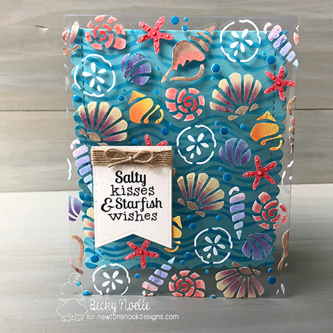 Newton's Nook Designs Seashells Stencil nn1807t02 salty