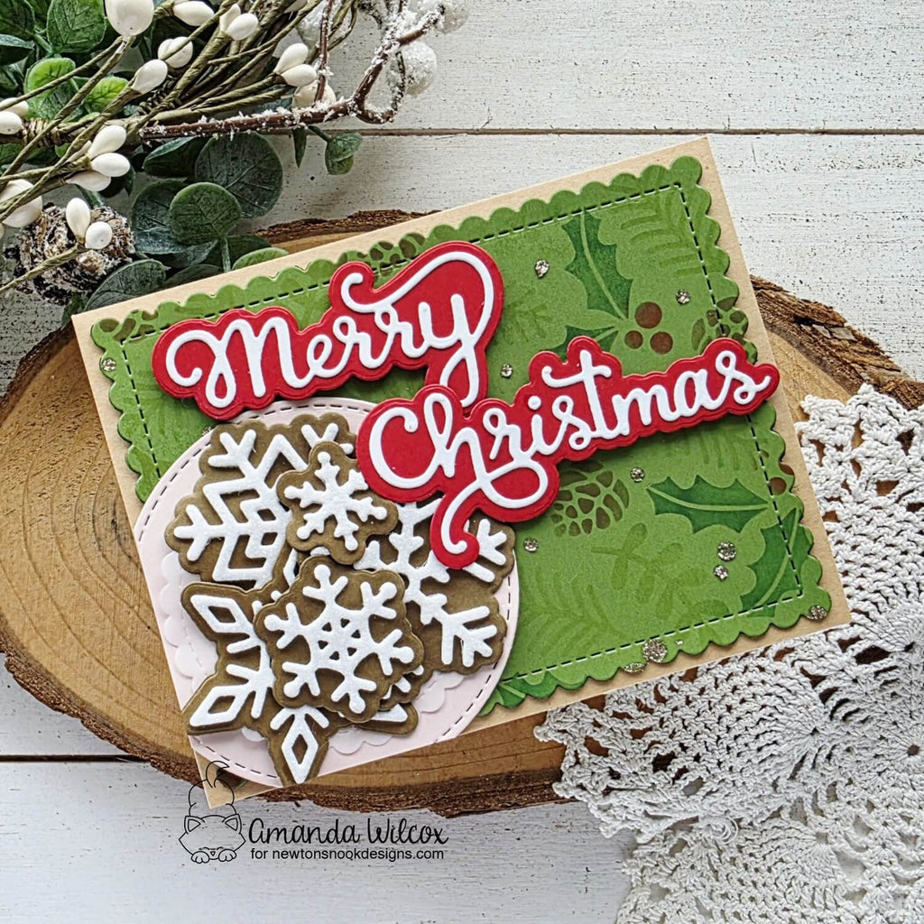 Newton's Nook Designs Snowfall Dies nn2511d02 merry christmas