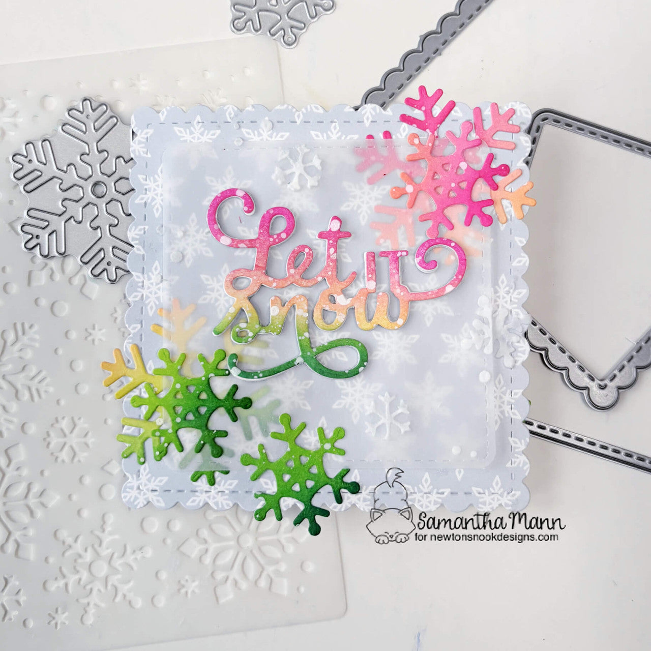 Newton's Nook Designs Snowfall Dies nn2511d02 pretty in pink