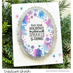 Newton's Nook Designs Snowflake Oval Clear Stamps nn2210s06* sparkle