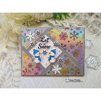 Newton's Nook Designs Snowman Postage Sampler Clear Stamps nn2511s01 snowflakes
