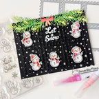 Newton's Nook Designs Snowman Postage Sampler Dies nn2511d01 let it snow