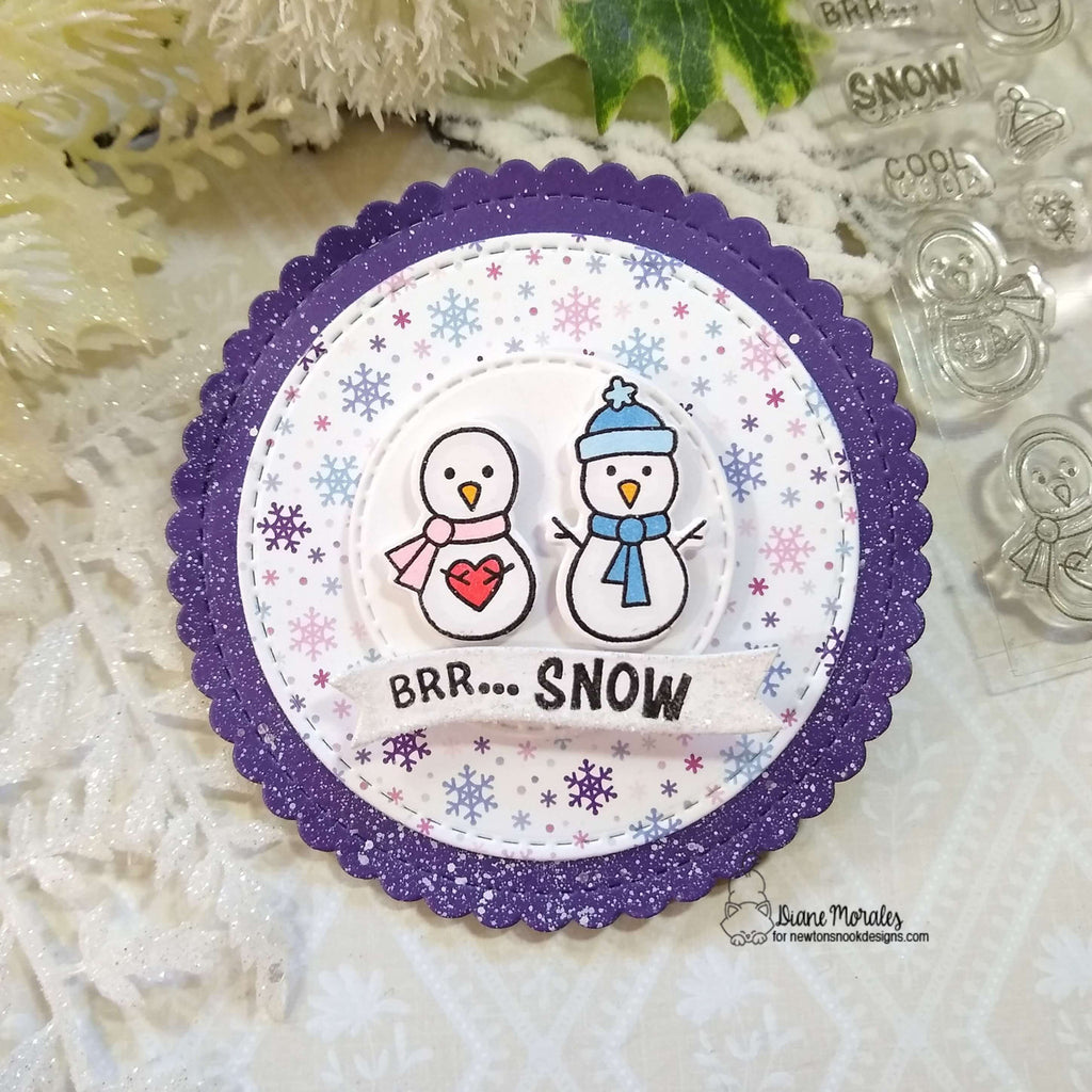 Newton's Nook Designs Snowman Postage Sampler Dies nn2511d01 snowmen