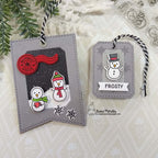 Newton's Nook Designs Snowman Postage Sampler Dies nn2511d01 tags