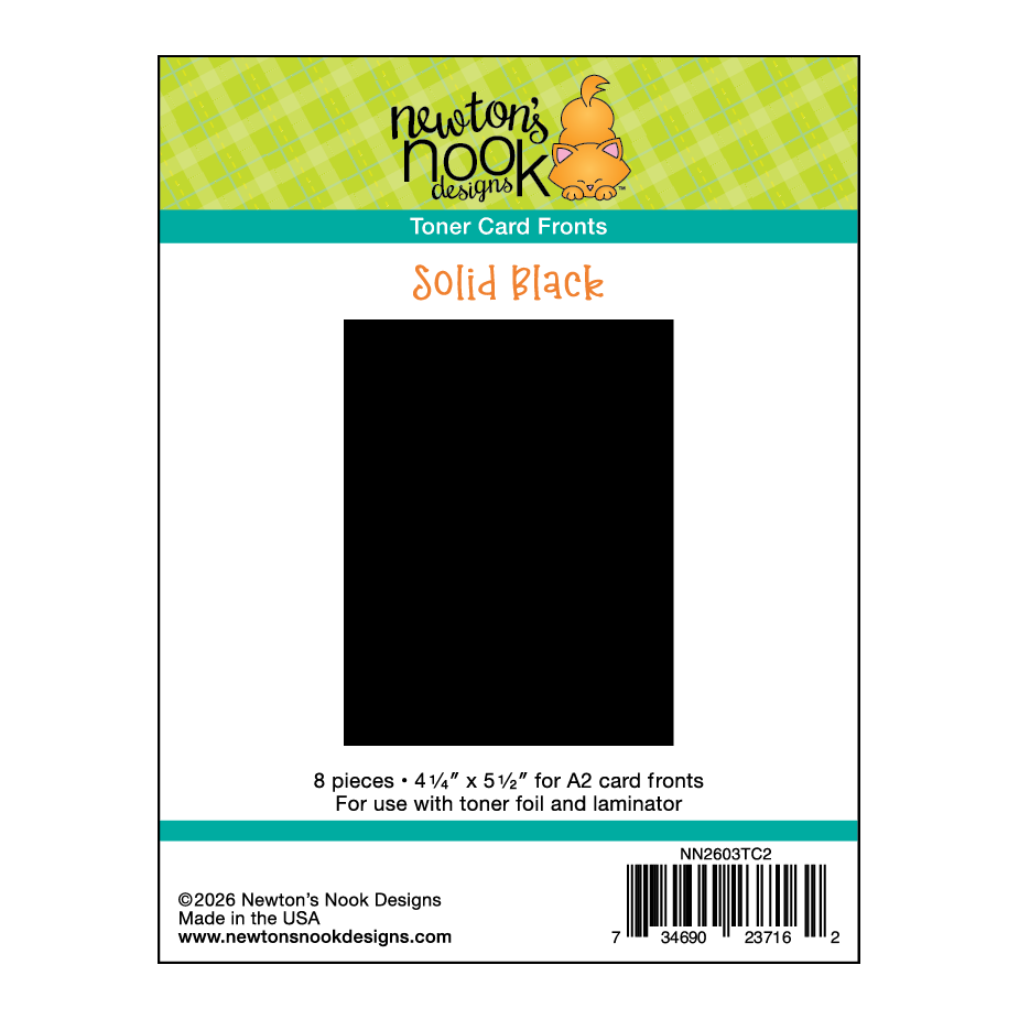 Newton's Nook Designs Solid Black Toner Card Fronts Pack nn2603tc2