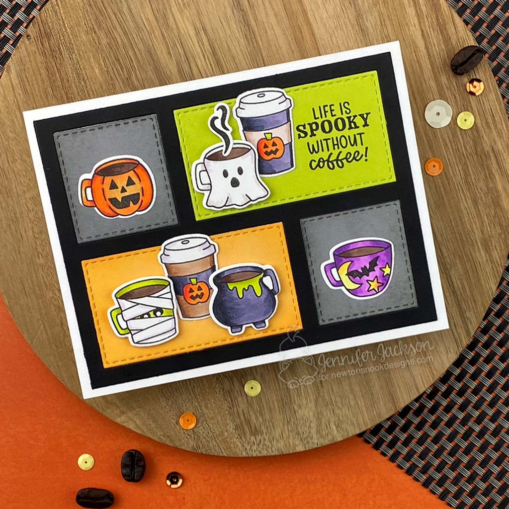 Newton's Nook Designs Spooky Coffees Clear Stamps nn2509s04 ghost