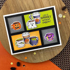 Newton's Nook Designs Spooky Coffees Clear Stamps nn2509s04 ghost