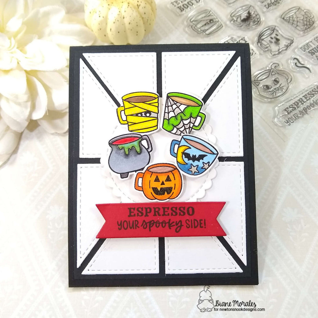 Newton's Nook Designs Spooky Coffees Dies nn2509d04 cups