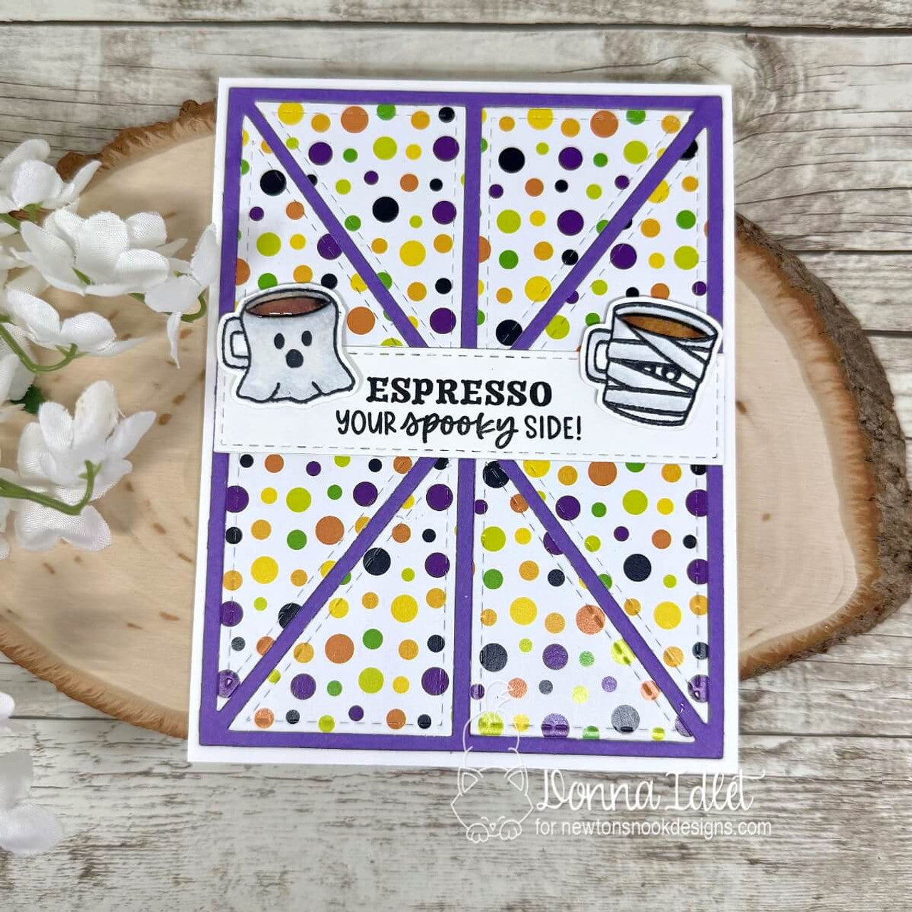Newton's Nook Designs Spooky Coffees Dies nn2509d04 dots