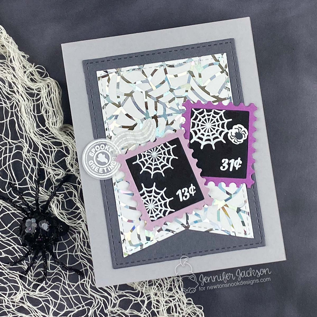 Newton's Nook Designs Spooky Halloween Toner Card Front Pack nn2509tc2 cobwebs