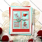 Newton's Nook Designs Valentine Postage Sampler Clear Stamps nn2412s03 with love