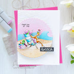 Newton's Nook Designs Waves Stencil nn1707t04 beach time