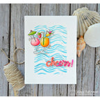 Newton's Nook Designs Waves Stencil nn1707t04 tropical drinks