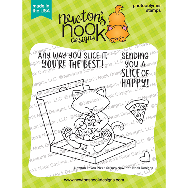 Newton's Nook Designs Newton Loves Pizza Clear Stamps nn2407s01