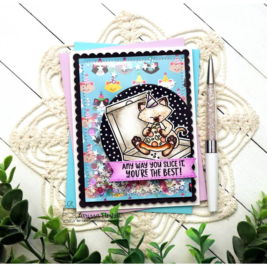 Newton's Nook Designs Newton Loves Pizza Clear Stamps nn2407s01