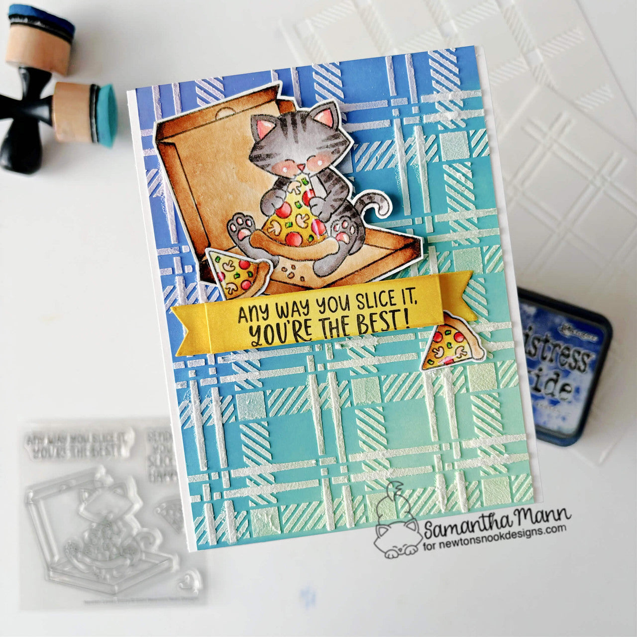 Newton's Nook Designs Newton Loves Pizza Clear Stamps nn2407s01