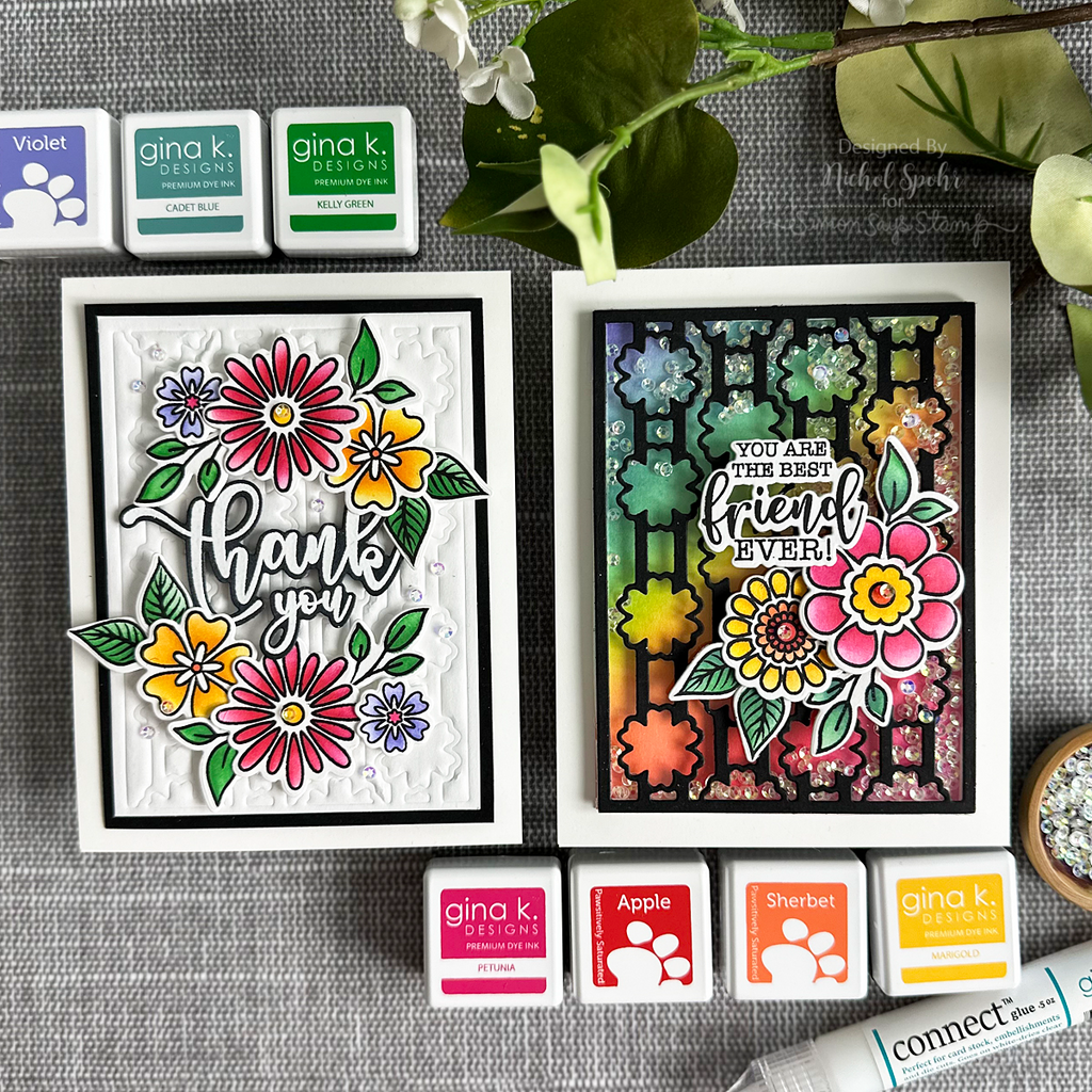 Gina K Designs for Simon Says Stamp Bold Blooms Plate Wafer Die 1355sdc Floral Cards | color-code:ALT03