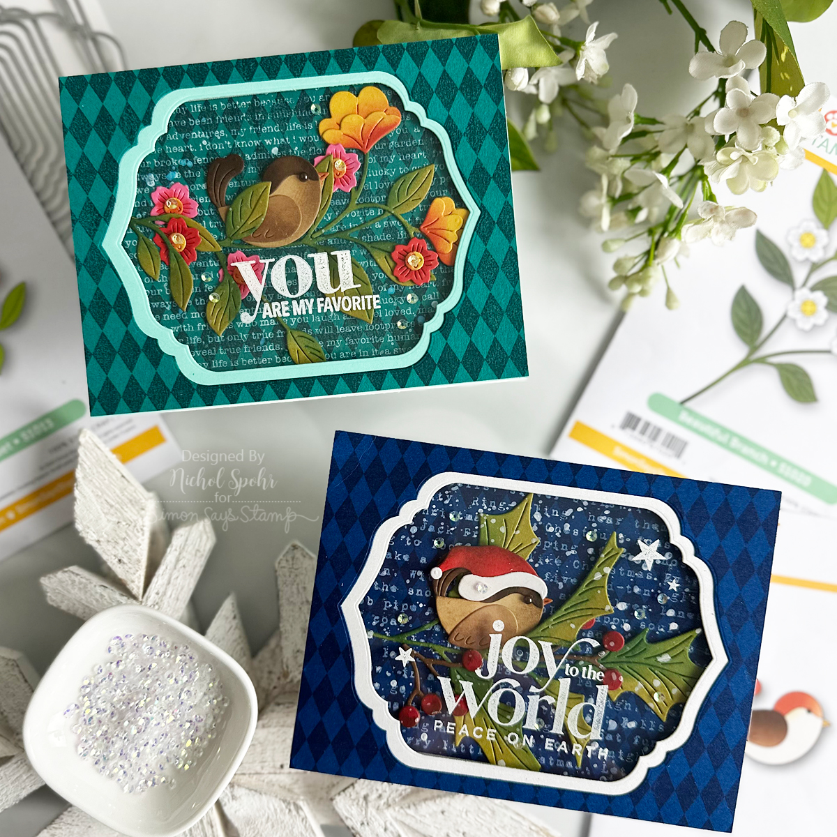 Simon Says Stamp Fun Birdie Wafer Die s1086 Happy Camper Bird Cards | color-code:ALT05
