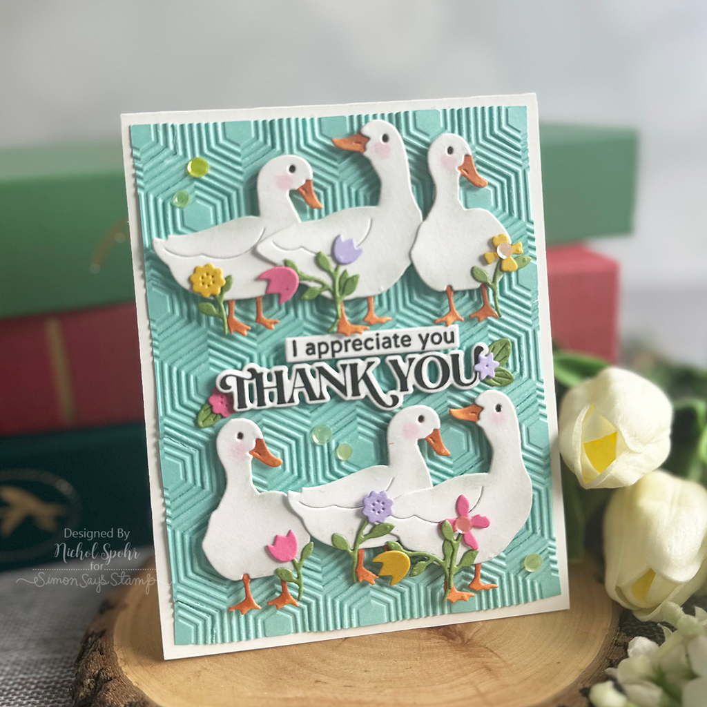 Simon Says Stamp Duck Trio Wafer Dies s1014 You Are My Favorite Thank You Card | color-code:ALT05