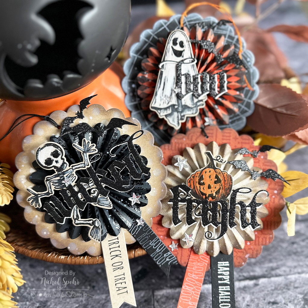 Simon Says Stamp Halloween Doodles Wafer Dies 437sss Halloween Rosettes | color-code:ALT05