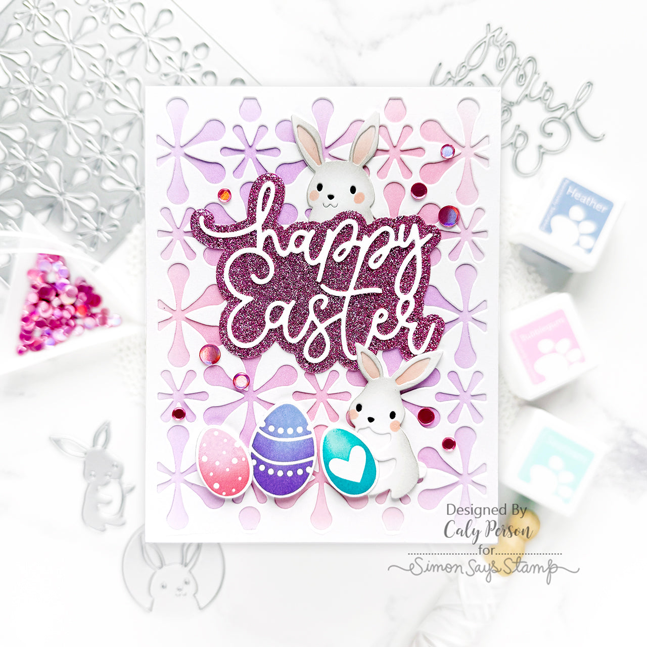 Simon Says Stamp Nifty Star Plate Wafer Dies s983 Rain or Shine Easter Card | color-code:ALT07