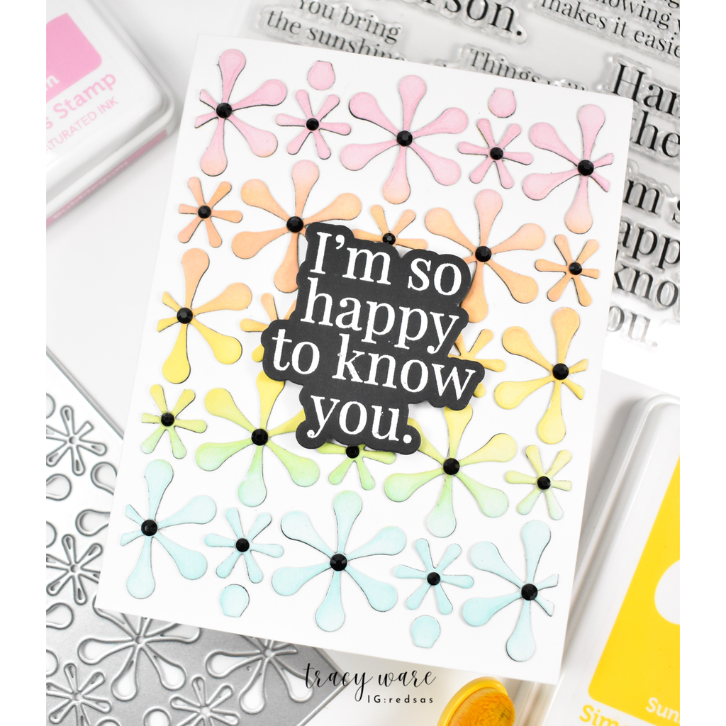 Simon Says Stamp Nifty Star Plate Wafer Dies s983 Rain or Shine Happy to Know You Card | color-code:ALT05