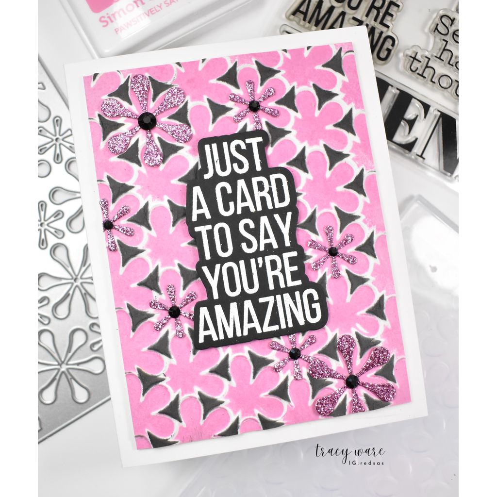 Simon Says Stamp Nifty Star Plate Wafer Dies s983 Rain or Shine You're Amazing Card