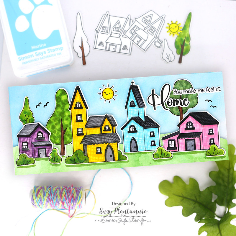 Simon Says Stamp No Place Like Home Wafer Dies 1277sdc Rain or Shine Home Card | color-code:ALT03