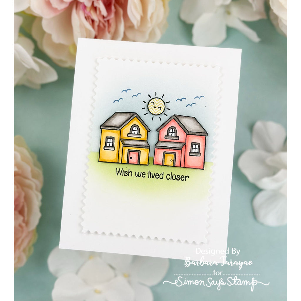 Simon Says Stamp No Place Like Home Wafer Dies 1277sdc Rain or Shine Miss You Card