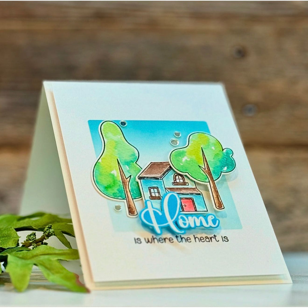 Simon Says Stamp No Place Like Home Wafer Dies 1277sdc Rain or Shine Home Card