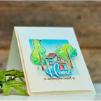 Simon Says Stamp No Place Like Home Wafer Dies 1277sdc Rain or Shine Home Card