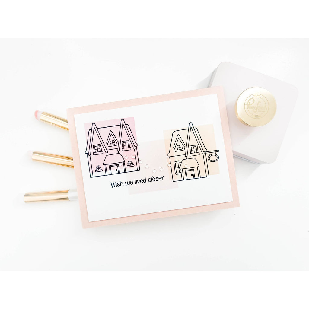 Simon Says Clear Stamps No Place Like Home 2179ssc Rain or Shine Miss You Card