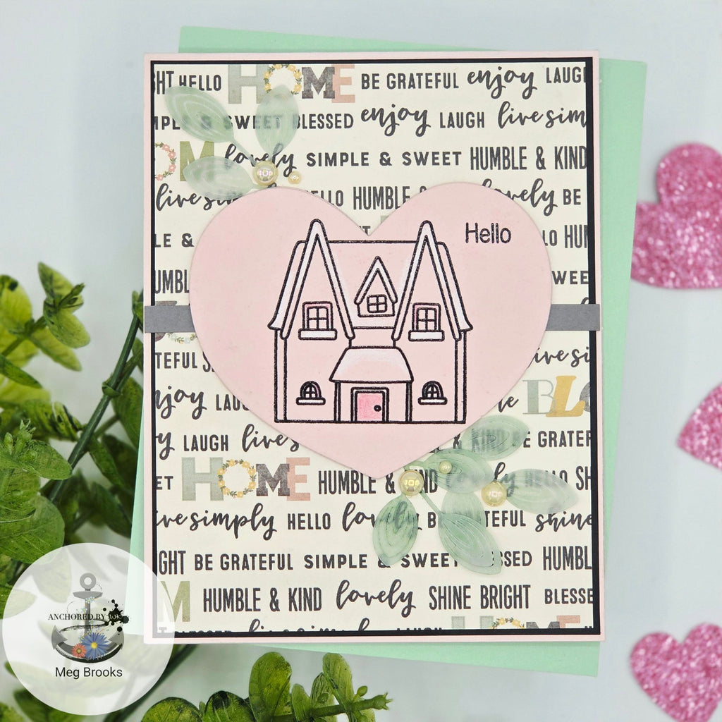 Simon Says Clear Stamps No Place Like Home 2179ssc Rain or Shine Hello Card