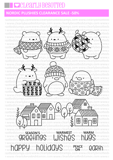 Clearly Besotted NORDIC PLUSHIES Clear Stamps