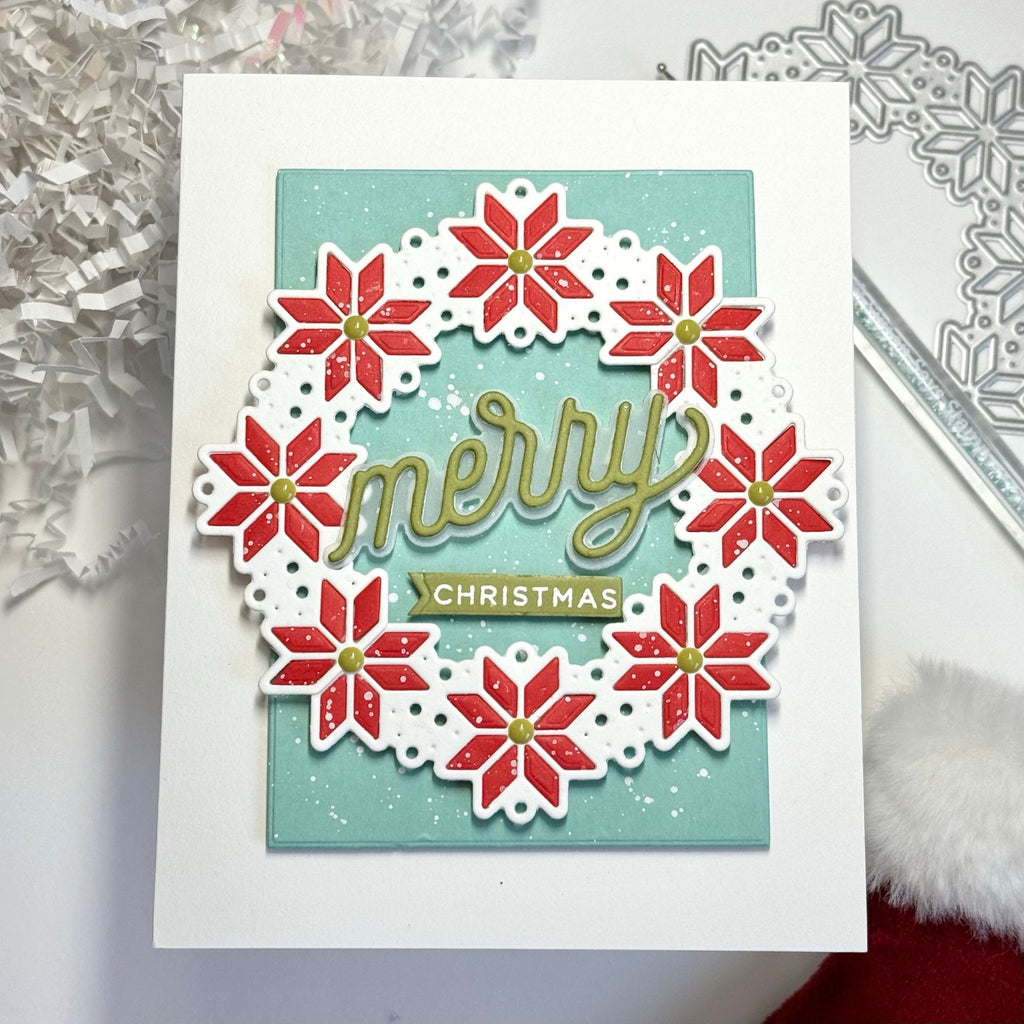 Simon Says Stamp Nordic Arch and Corners Wafer Dies s972 DieCember Christmas Card