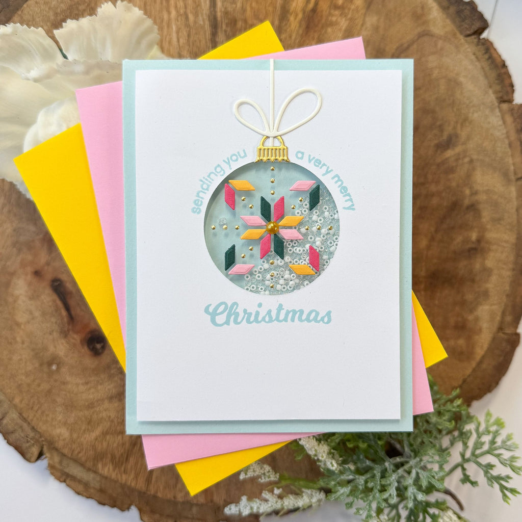 Simon Says Stamp Nordic Ornament Wafer Die s1043 Sugar and Spice Holiday Card
