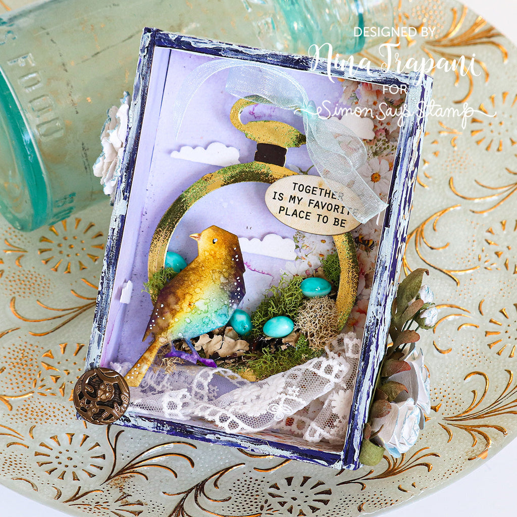 Tim Holtz Flip Top Distress Paint Villainous Potion Ranger tdf78845 Lovebirds Vignette Project | color-code:ALT01