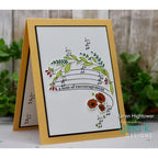 Gina K Designs Note of Encouragement Stamps and Dies lhdie0541 music notes flowers karen hightower