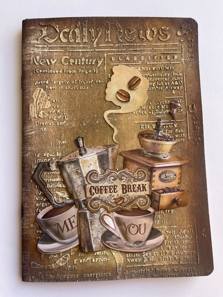 Stamperia Coffee And Chocolate Daily News Stencil kstd149 coffee