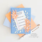 CZ Design Noted Wafer Dies czd201c Just A Note Encouragement Card