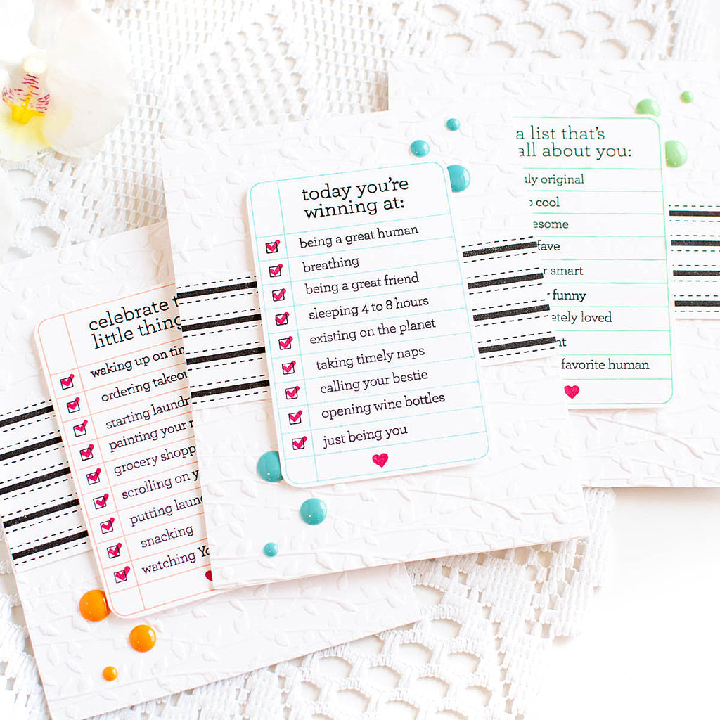 CZ Design Stamps and Dies Noted set652n Just A Note Encouragement Cards | color-code:ALT067