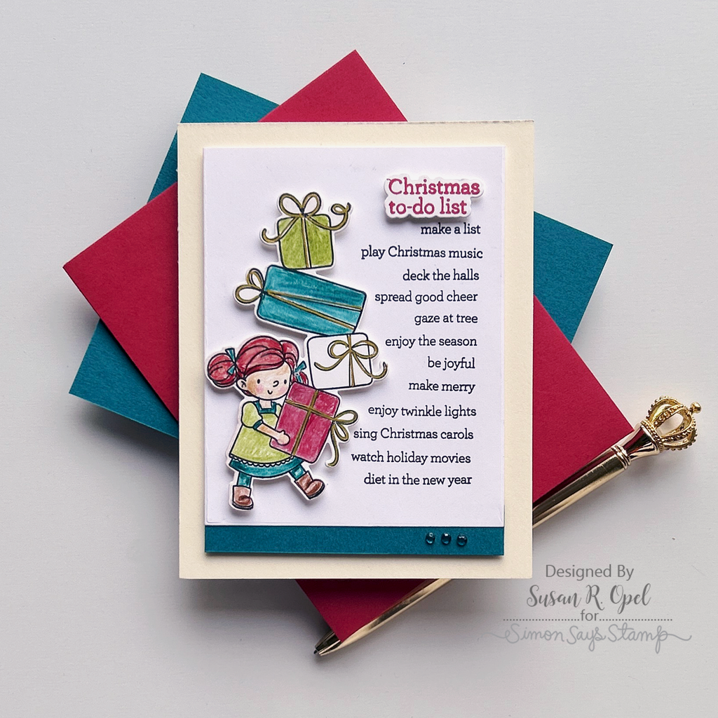 CZ Design Clear Stamps Noted Holiday cz383c Season Of Wonder Christmas Card