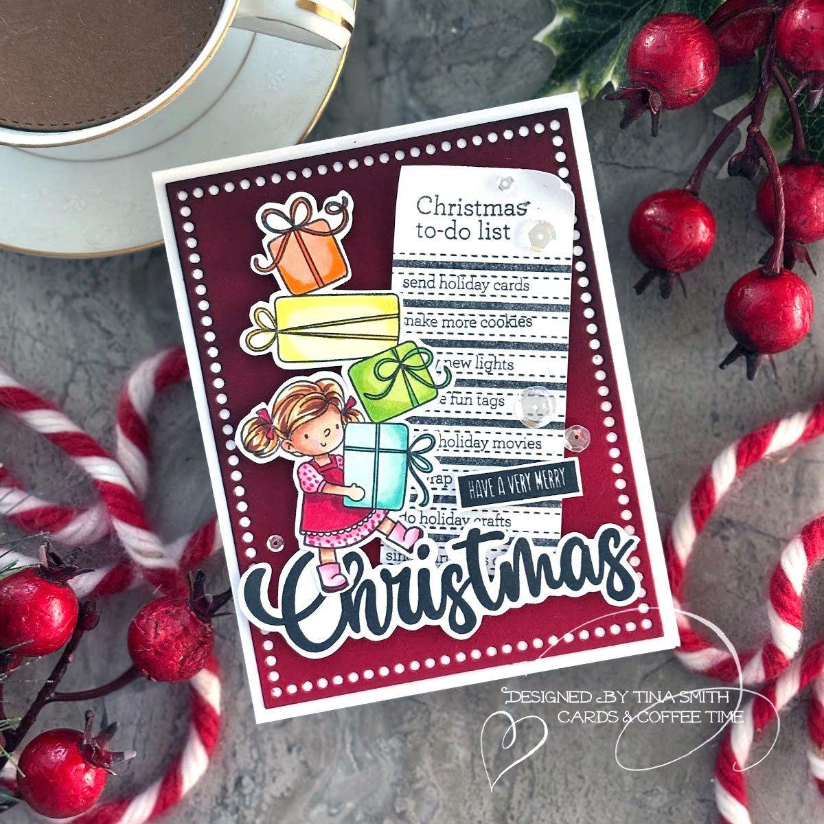 CZ Design Clear Stamps Noted Holiday cz383c Season Of Wonder Christmas Card | color-code:ALT01