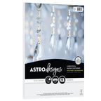 Notions Astrodesigns White Gold 65 lb 8.5x11 Inch Metallic Cardstock