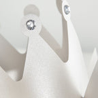 Notions Astrodesigns White Silver 65 lb 8.5x11 Inch Metallic Cardstock crown craft detail