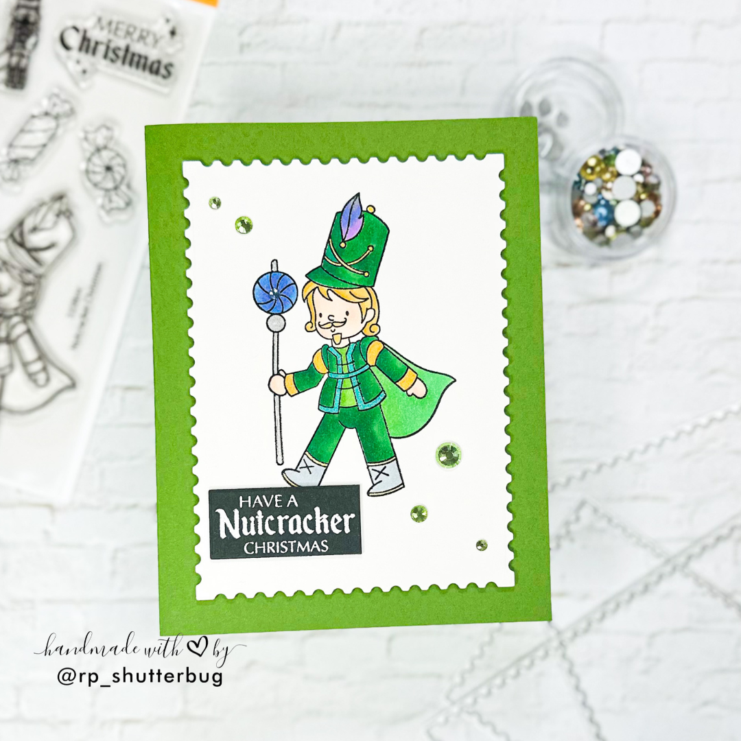 Simon Says Stamps and Dies Nutcracker Christmas set1089nc And Everything Nice Christmas Card