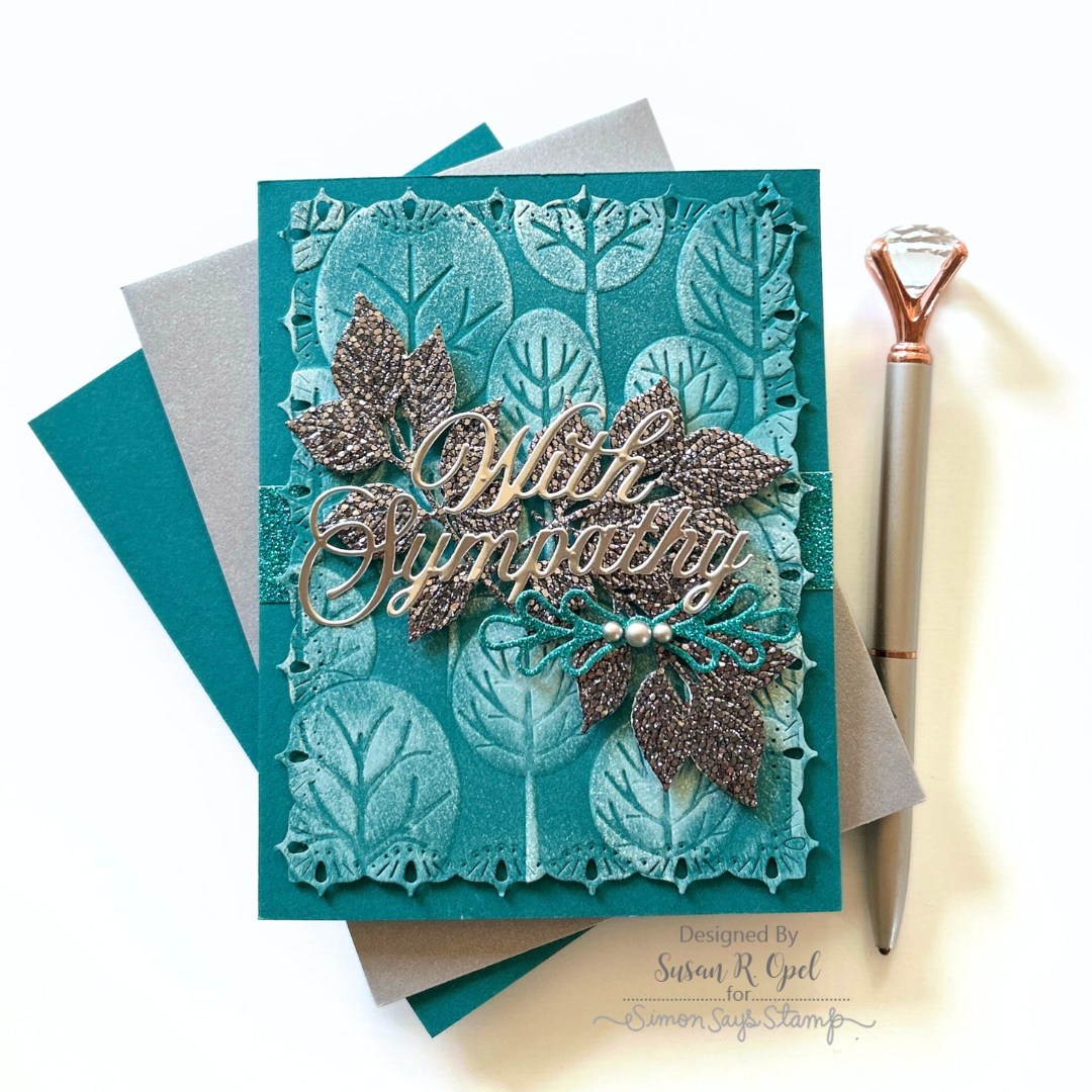 Simon Says Stamp Nuvelli Script With Sympathy Wafer Dies s1034 STAMPtember Sympathy Card