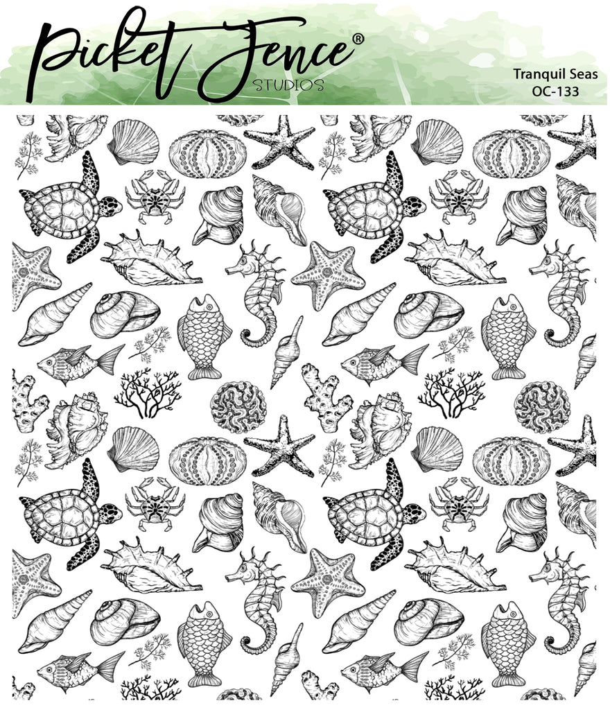 Picket Fence Studios Tranquil Seas Clear Stamps oc-133